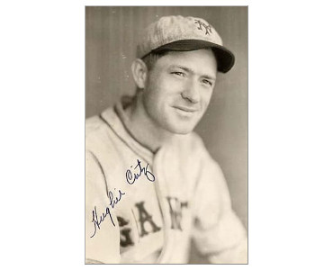 Postcard photo of Hughie Critz, as a member of the New York Giants.