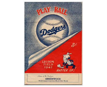 1947 Greenwood Dodgers scorecard.